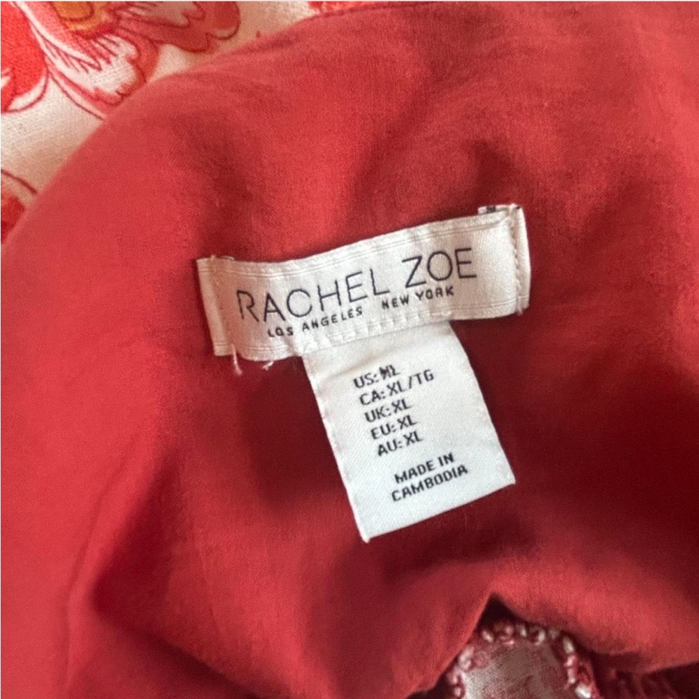 Rachel Zoe Linen Blend Floral Boho Maxi Dress XL - Picture 3 of 16